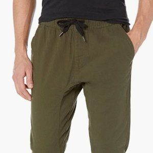 WT02 Men's Jogger Pants Stretch Tech Twill - Size Large Olive